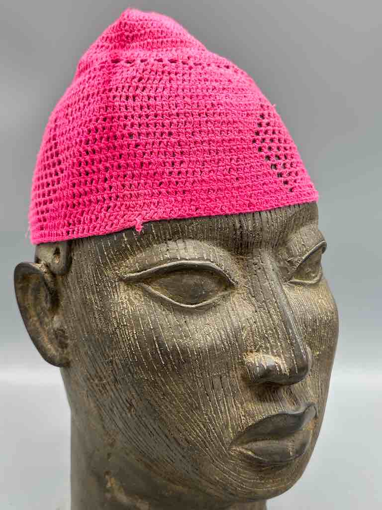 Solid color 100% cotton crocheted kufi African men's hat