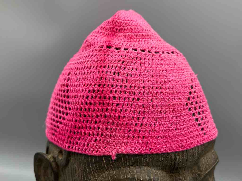 Solid color 100% cotton crocheted kufi African men's hat