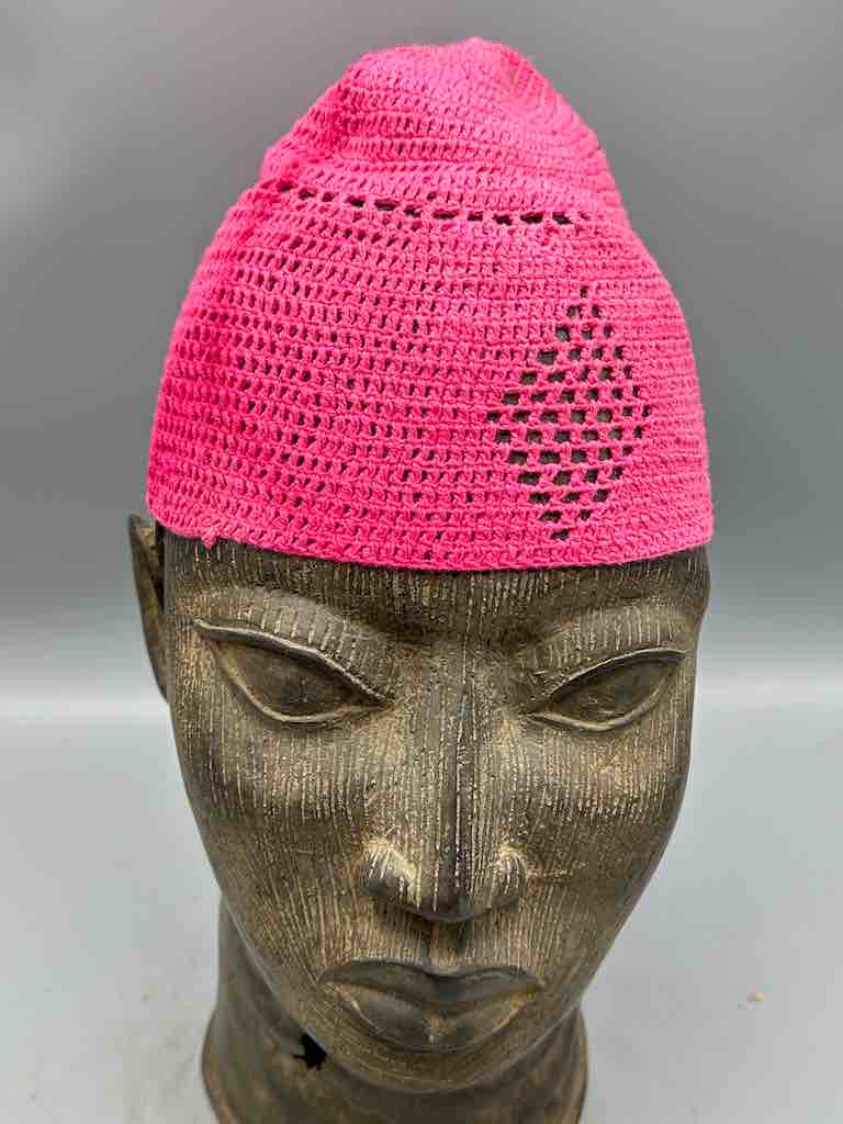 Solid color 100% cotton crocheted kufi African men's hat