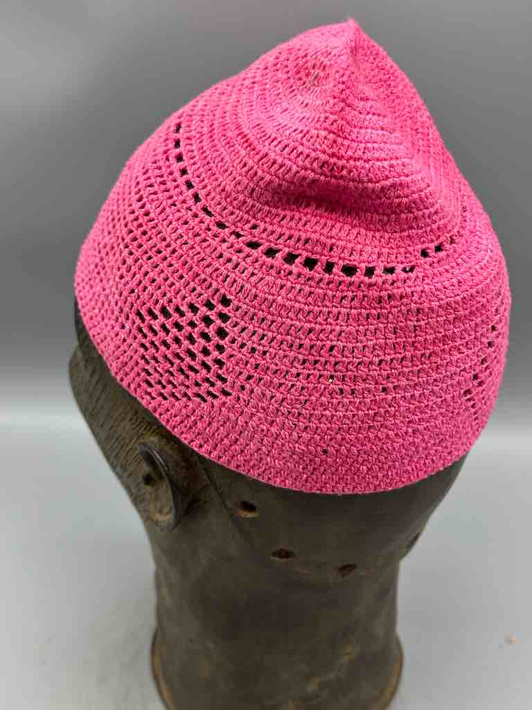 Solid color 100% cotton crocheted kufi African men's hat
