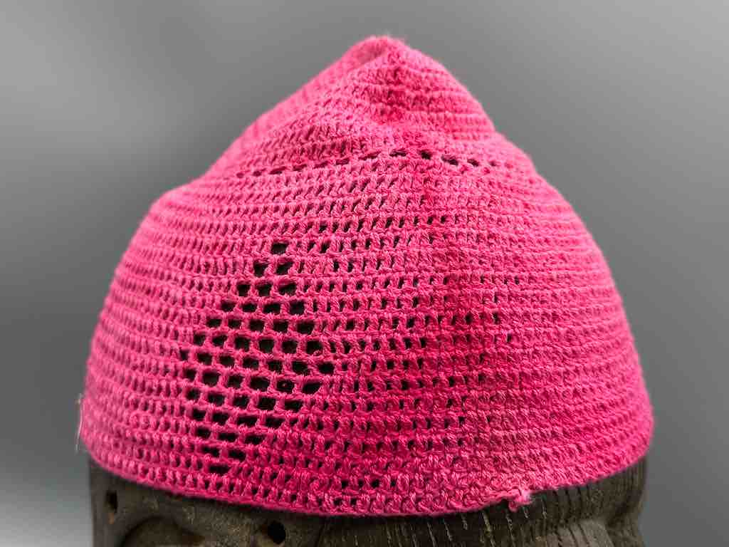Solid color 100% cotton crocheted kufi African men's hat