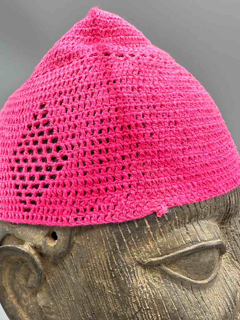 Solid color 100% cotton crocheted kufi African men's hat