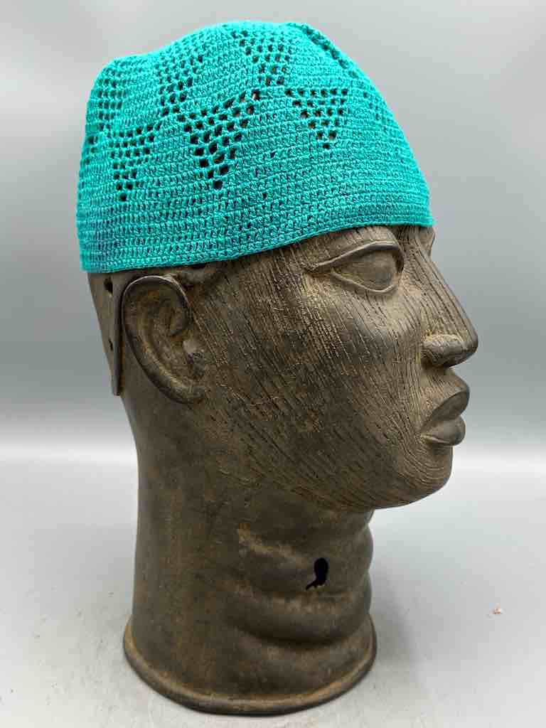 Solid color 100% cotton crocheted kufi African men's hat