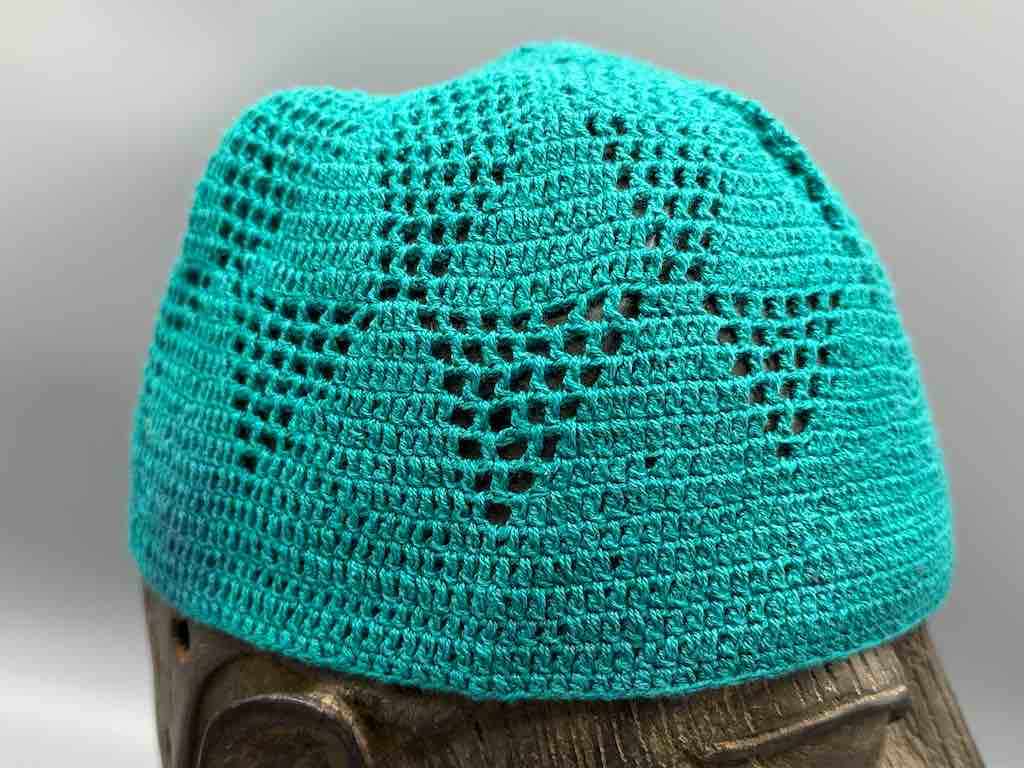 Solid color 100% cotton crocheted kufi African men's hat