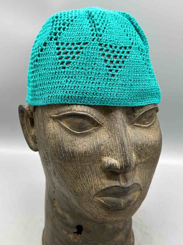 Solid color 100% cotton crocheted kufi African men's hat