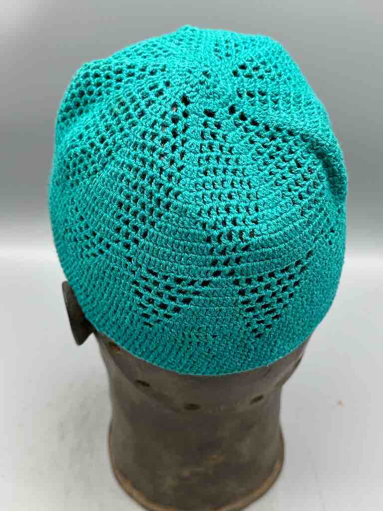 Solid color 100% cotton crocheted kufi African men's hat