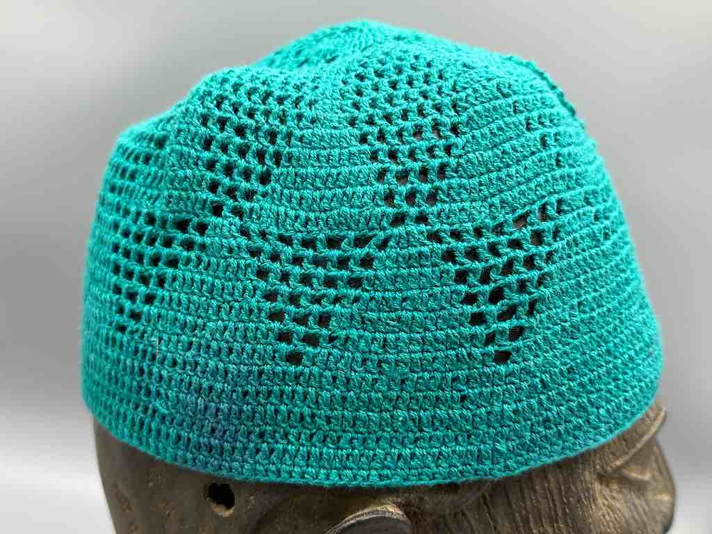 Solid color 100% cotton crocheted kufi African men's hat