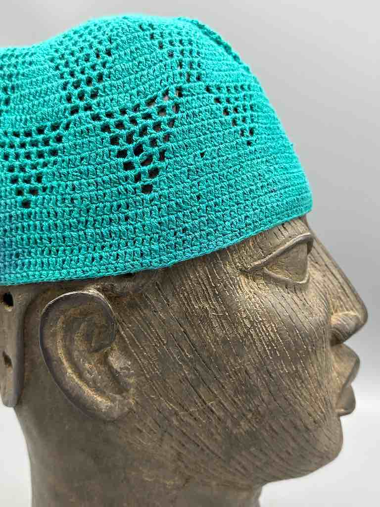 Solid color 100% cotton crocheted kufi African men's hat
