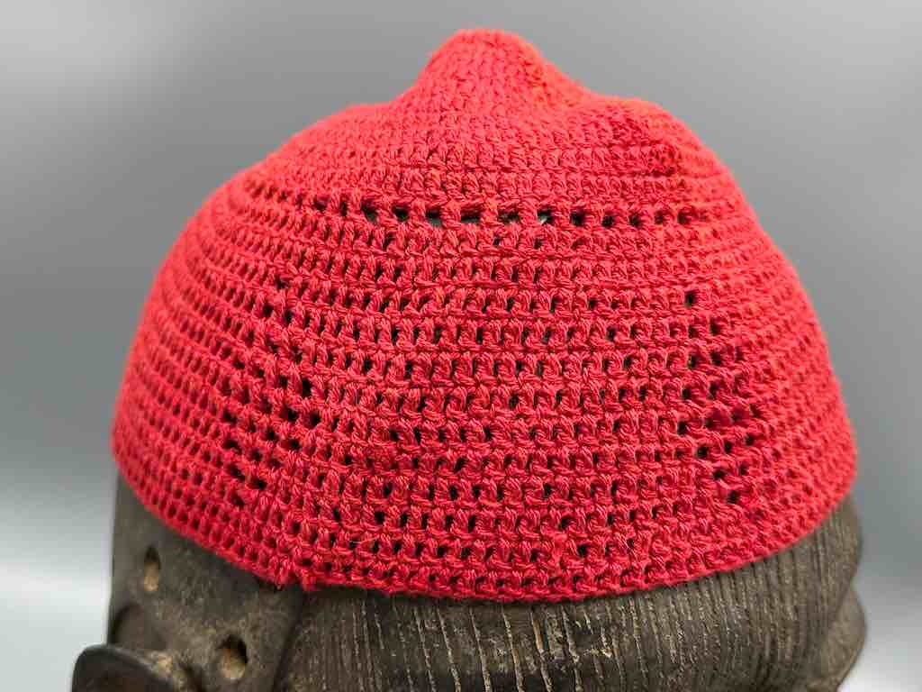 Solid color 100% cotton crocheted kufi African men's hat