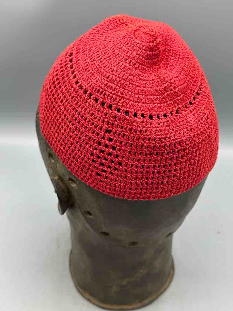 Solid color 100% cotton crocheted kufi African men's hat