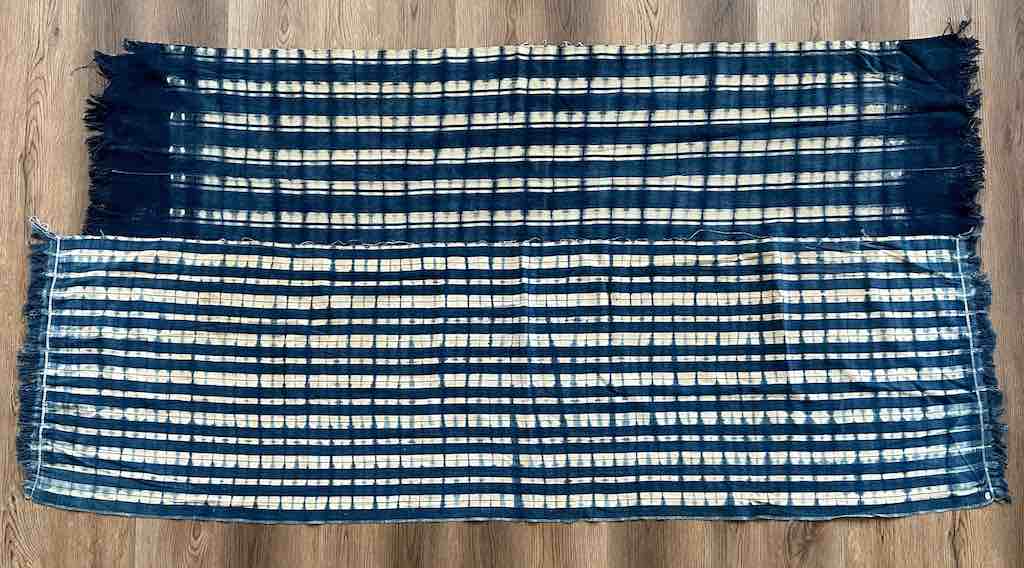 XL Vintage Baule African Cloth Textile "Wrapper", 90 x 45"