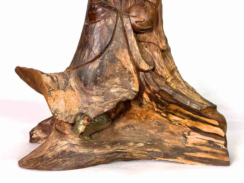 Vietnamese Rosewood Buddhist Lao Tzu God Statue