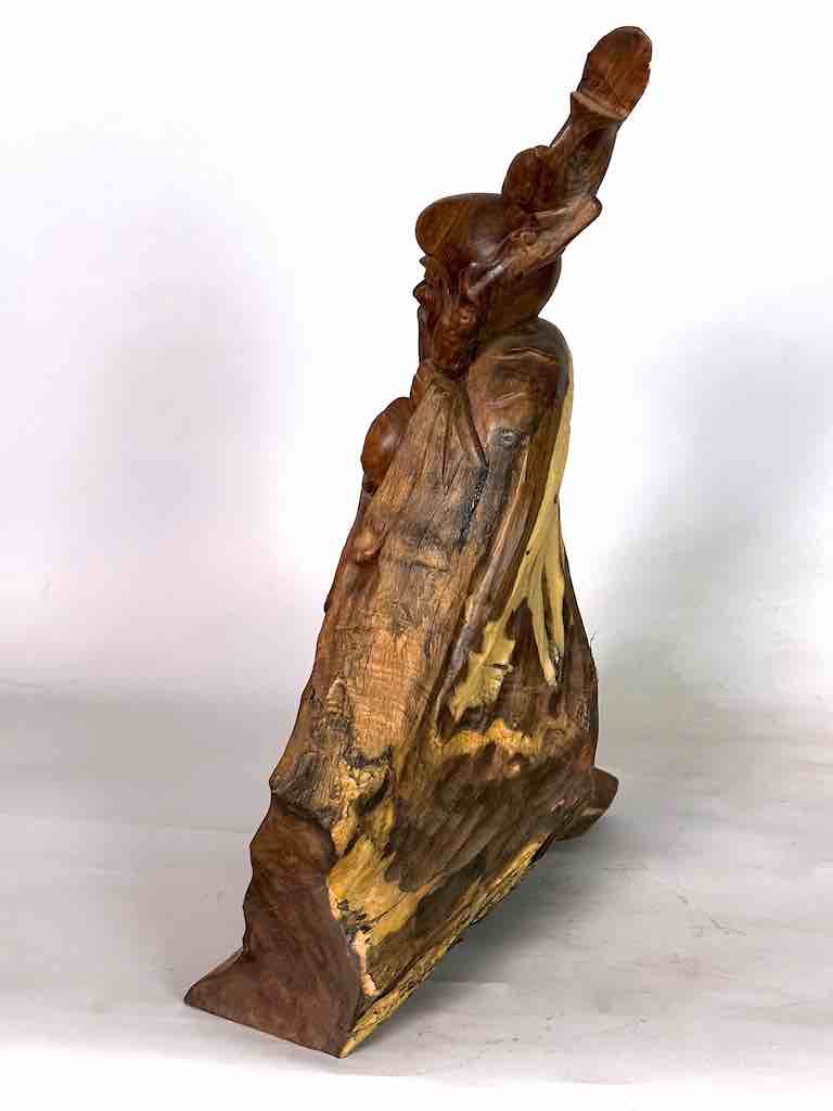 Vietnamese Rosewood Buddhist Lao Tzu God Statue