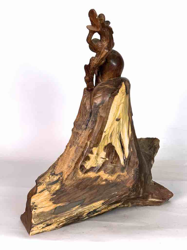 Vietnamese Rosewood Buddhist Lao Tzu God Statue