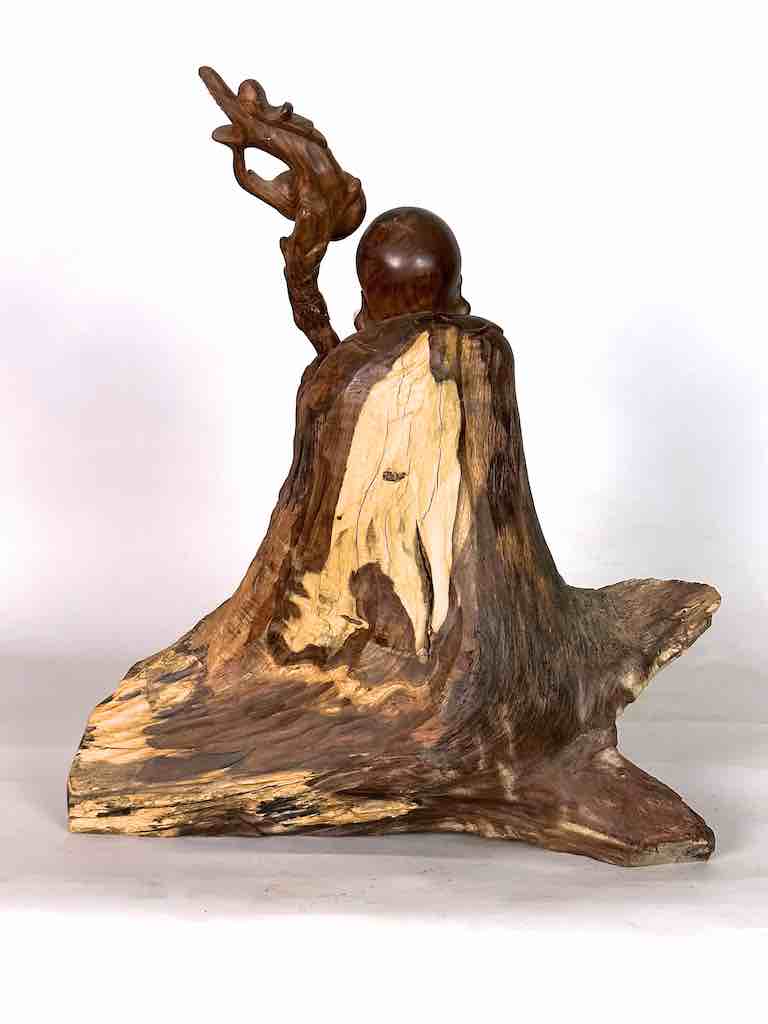 Vietnamese Rosewood Buddhist Lao Tzu God Statue
