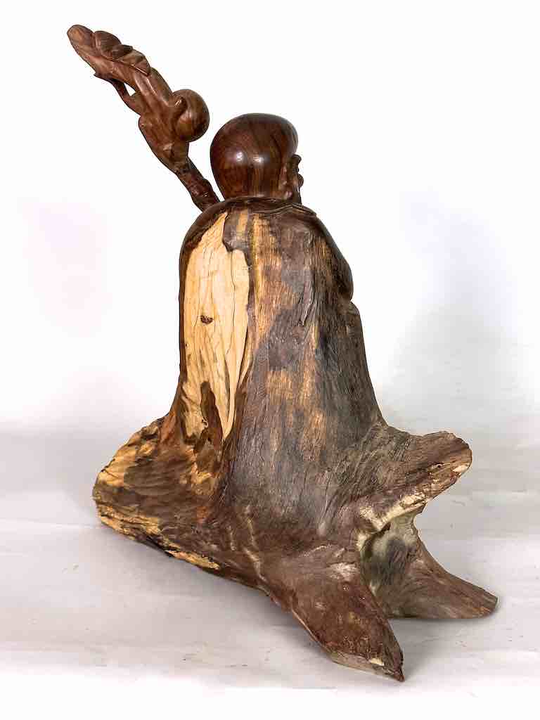 Vietnamese Rosewood Buddhist Lao Tzu God Statue