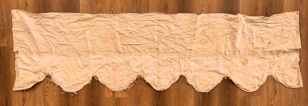 Antique Vietnamese Catholic Flaming Heart Design Authentic Ecclesiastical Cloth Altar Textile