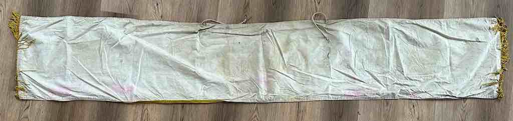 Antique Vietnamese Catholic Flaming Heart Cross Design Authentic Ecclesiastical Cloth Altar Textile