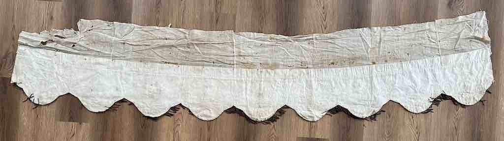 Antique Vietnamese Catholic Sacred Hearts Maltese Crosses Design Authentic Ecclesiastical Cloth Altar Textile