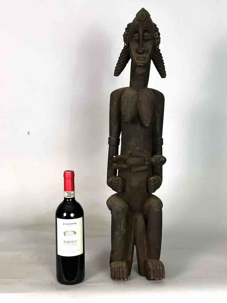 Senufo Mother and Child Spirit Statue | 29"