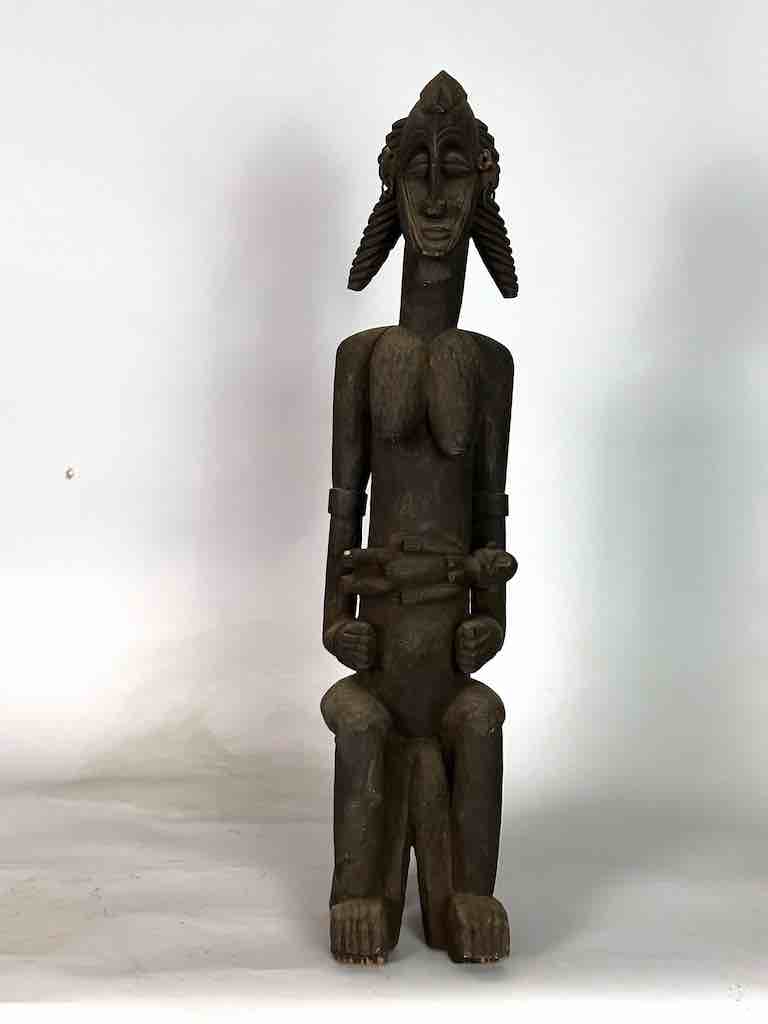 Senufo Mother and Child Spirit Statue | 29"