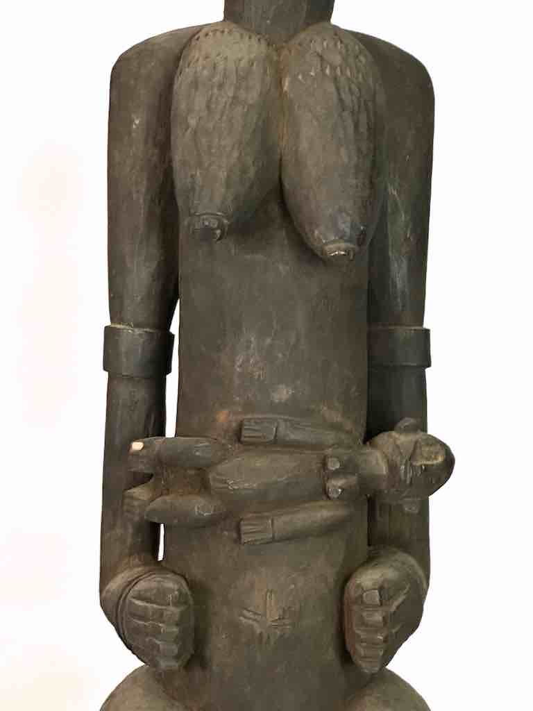 Senufo Mother and Child Spirit Statue | 29"