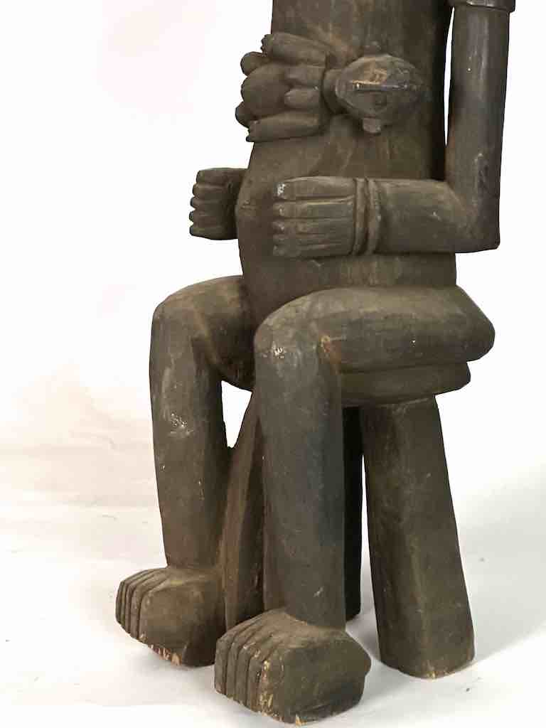 Senufo Mother and Child Spirit Statue | 29"