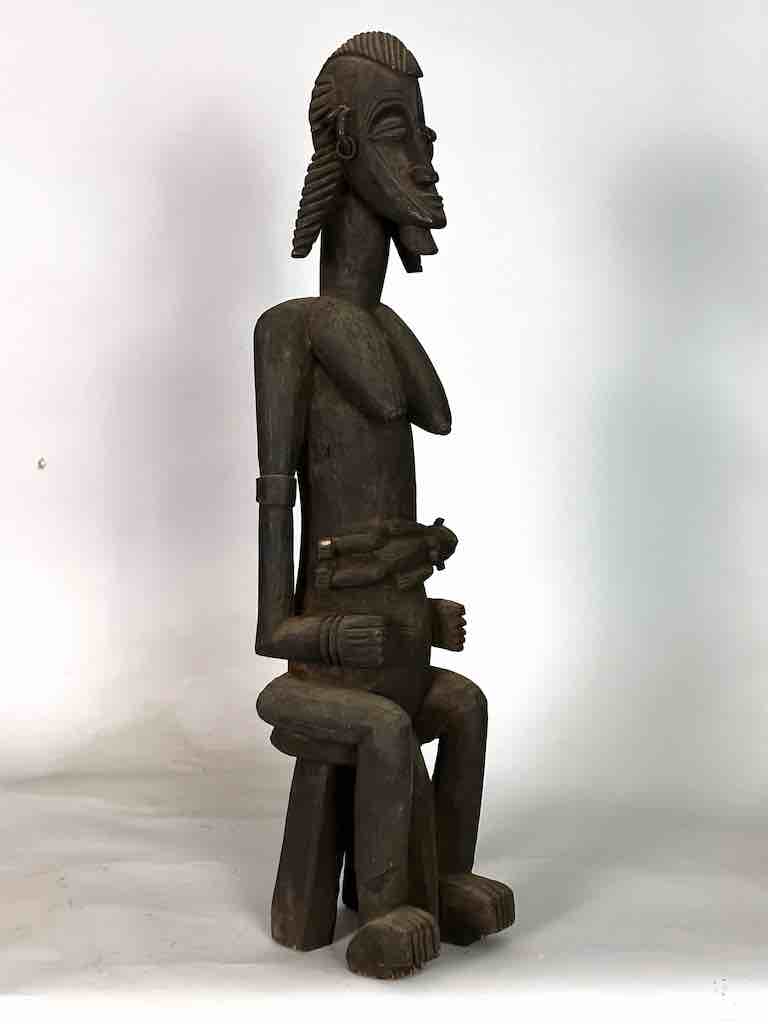 Senufo Mother and Child Spirit Statue | 29"