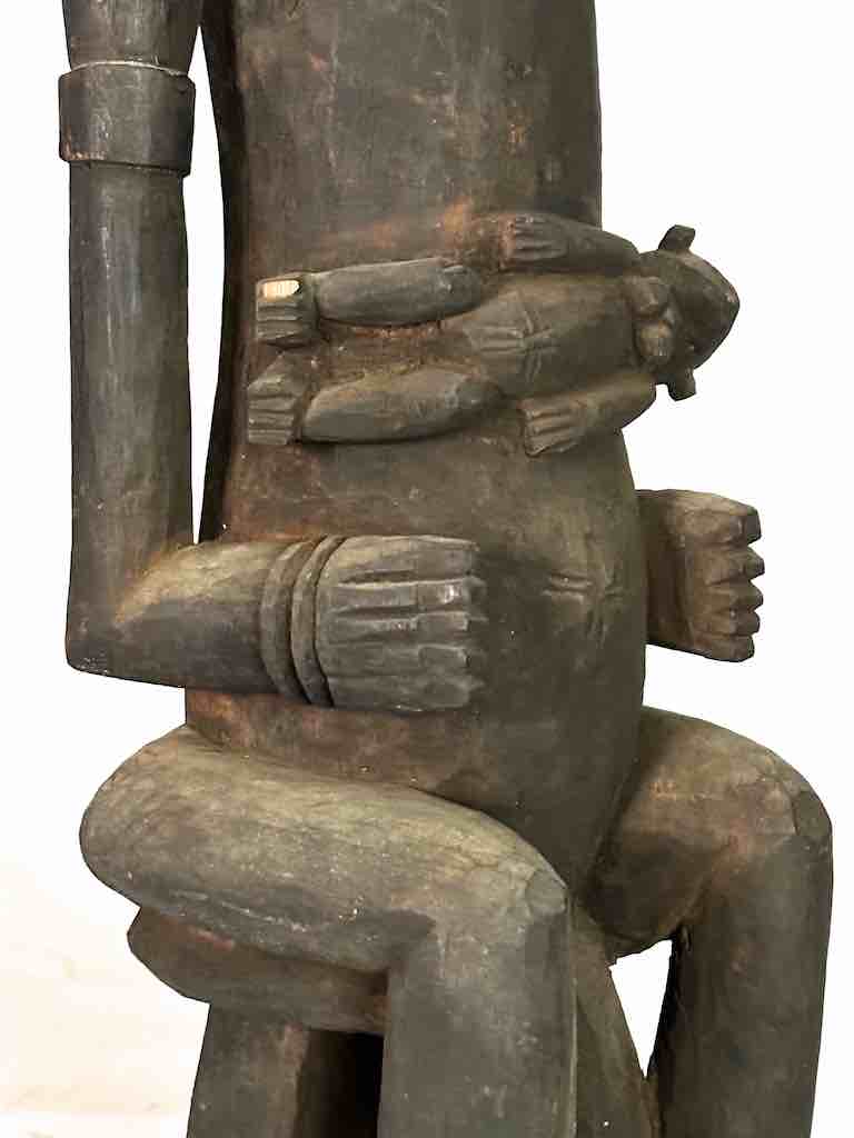 Senufo Mother and Child Spirit Statue | 29"