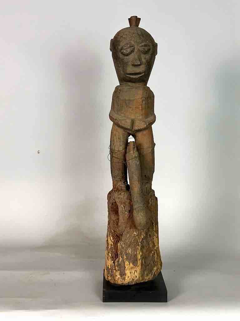 Vintage Fon Male Articulated Penis Fertility Fetish Statue | 29" - Benin