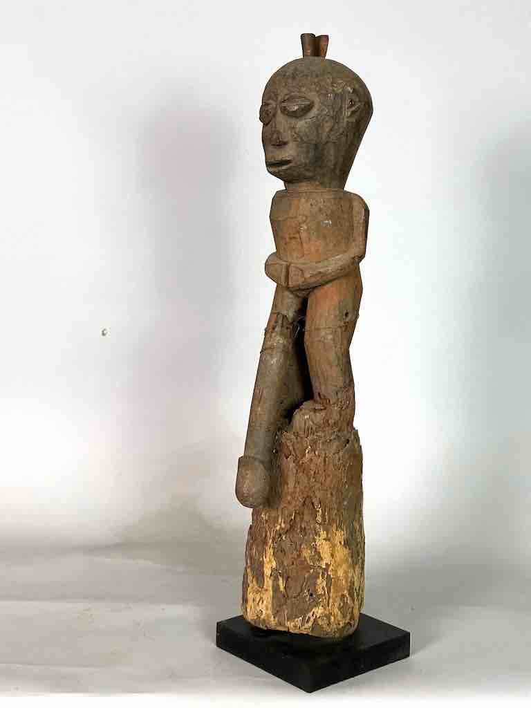 Vintage Fon Male Articulated Penis Fertility Fetish Statue | 29" - Benin