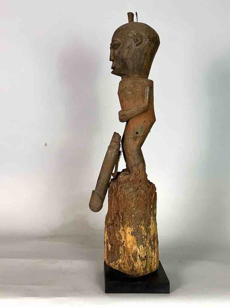 Vintage Fon Male Articulated Penis Fertility Fetish Statue | 29" - Benin