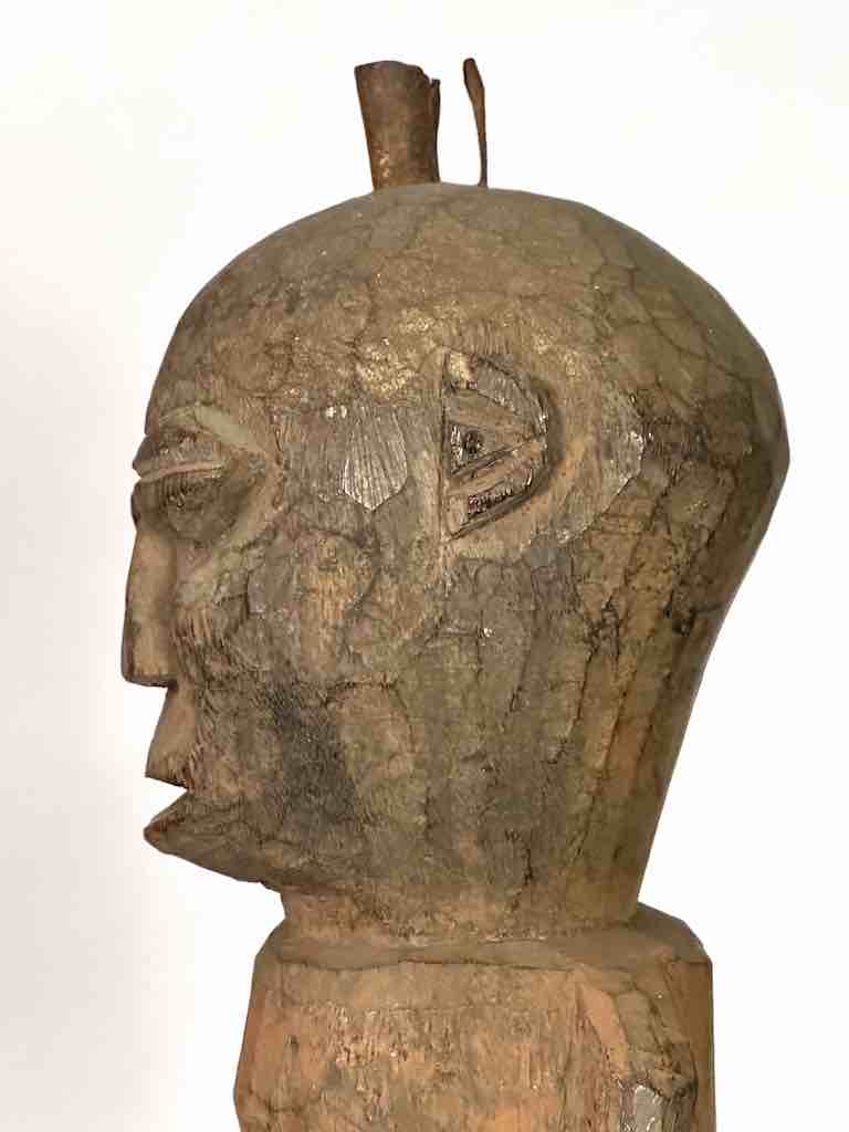 Vintage Fon Male Articulated Penis Fertility Fetish Statue | 29" - Benin