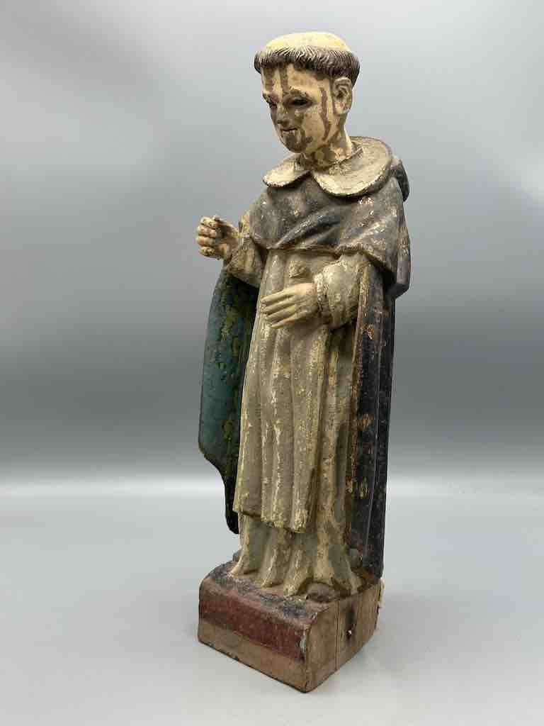 Antique Vietnamese Catholic Male Saint Dominic Figure