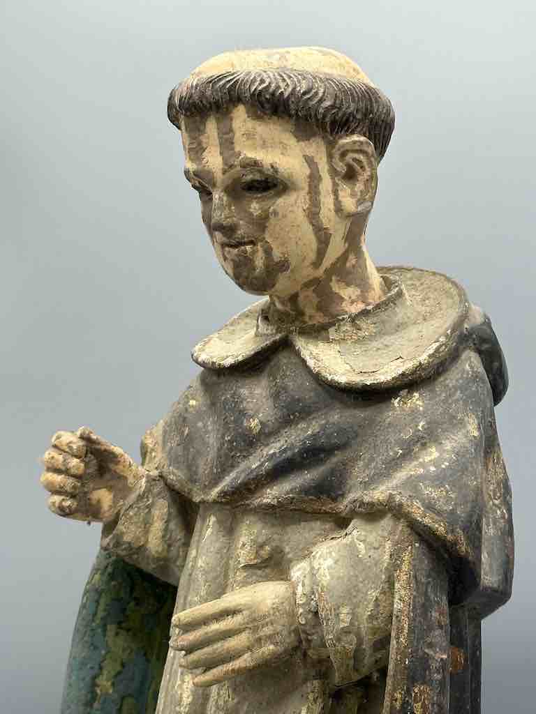 Antique Vietnamese Catholic Male Saint Dominic Figure