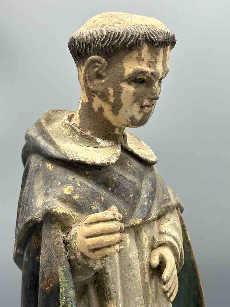 Antique Vietnamese Catholic Male Saint Dominic Figure