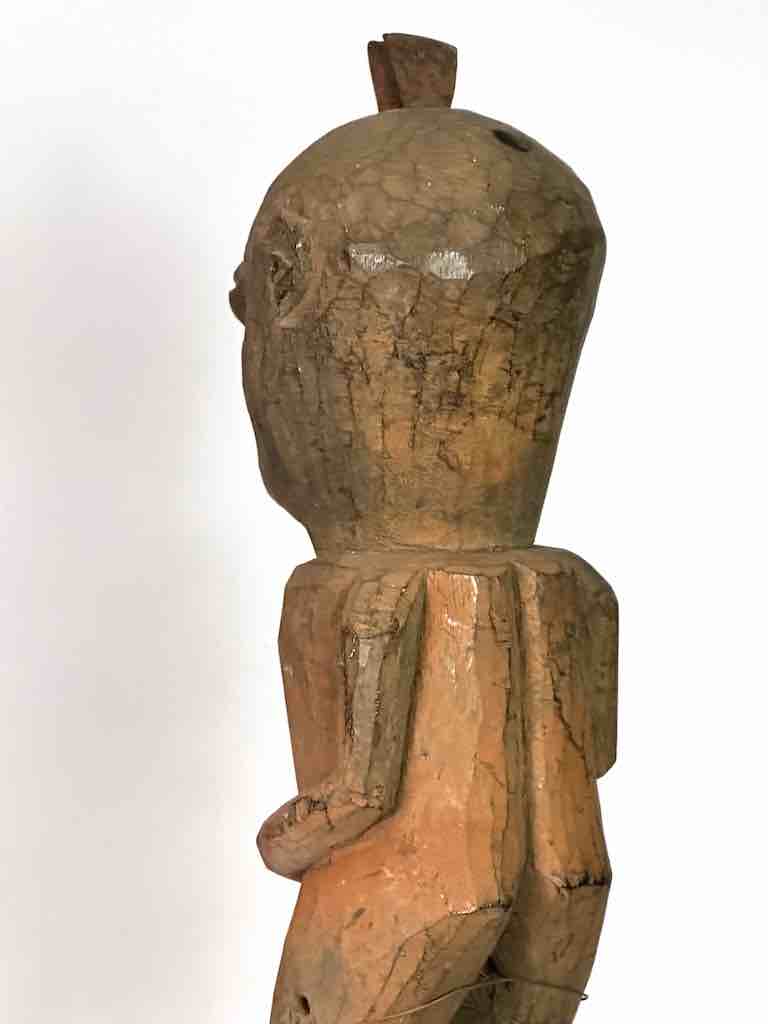 Vintage Fon Male Articulated Penis Fertility Fetish Statue | 29" - Benin