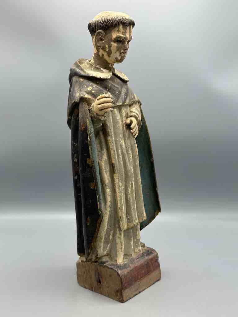 Antique Vietnamese Catholic Male Saint Dominic Figure