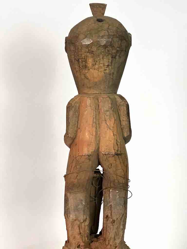 Vintage Fon Male Articulated Penis Fertility Fetish Statue | 29" - Benin