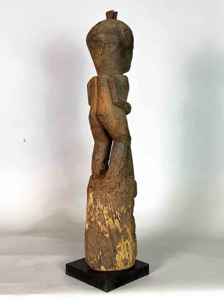 Vintage Fon Male Articulated Penis Fertility Fetish Statue | 29" - Benin