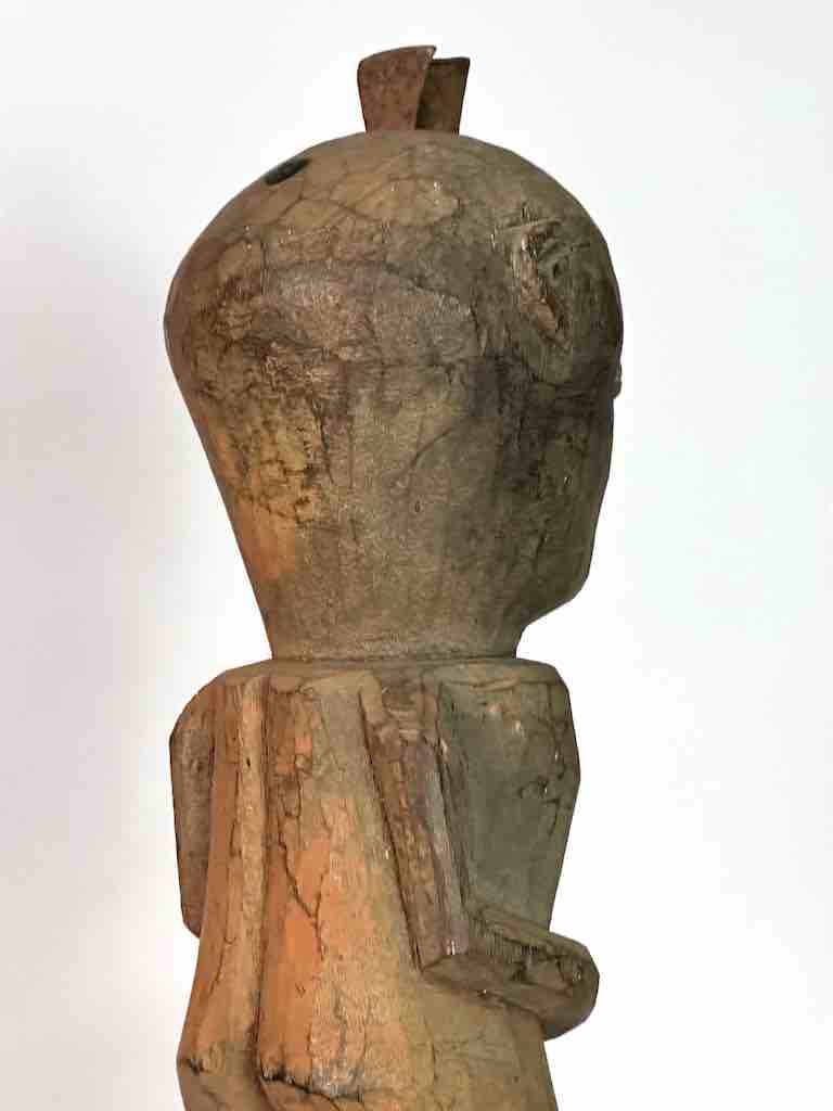 Vintage Fon Male Articulated Penis Fertility Fetish Statue | 29" - Benin