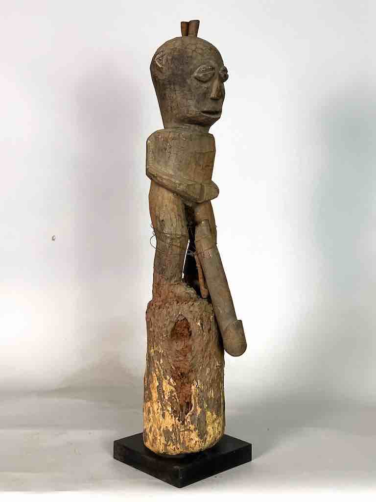 Vintage Fon Male Articulated Penis Fertility Fetish Statue | 29" - Benin
