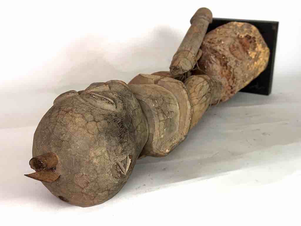 Vintage Fon Male Articulated Penis Fertility Fetish Statue | 29" - Benin
