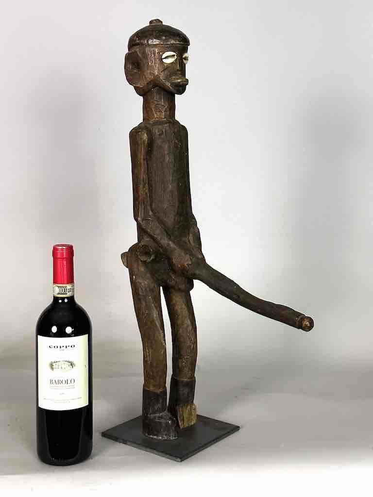 Vintage Jukun Male Fertility Figure with Exaggerated Genitalia - Nigeria