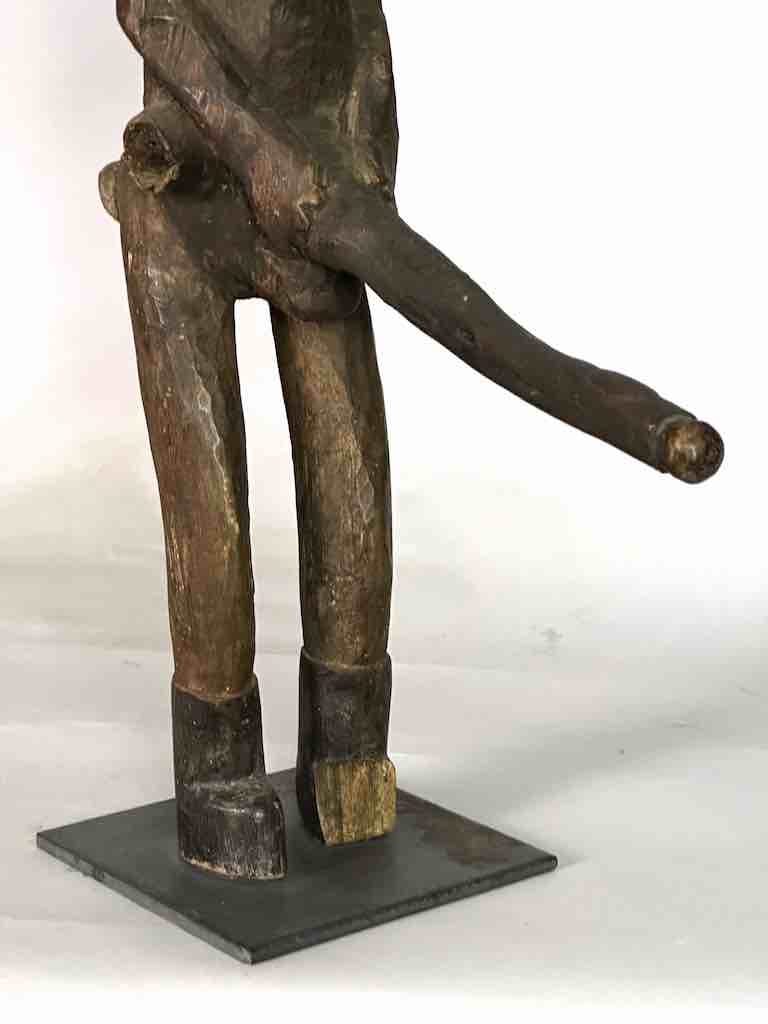 Vintage Jukun Male Fertility Figure with Exaggerated Genitalia - Nigeria