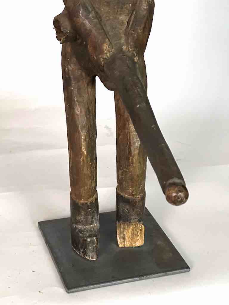 Vintage Jukun Male Fertility Figure with Exaggerated Genitalia - Nigeria