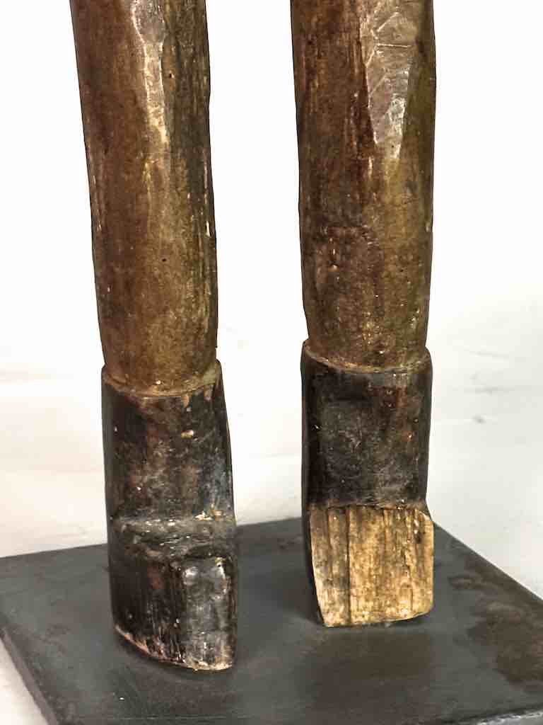 Vintage Jukun Male Fertility Figure with Exaggerated Genitalia - Nigeria
