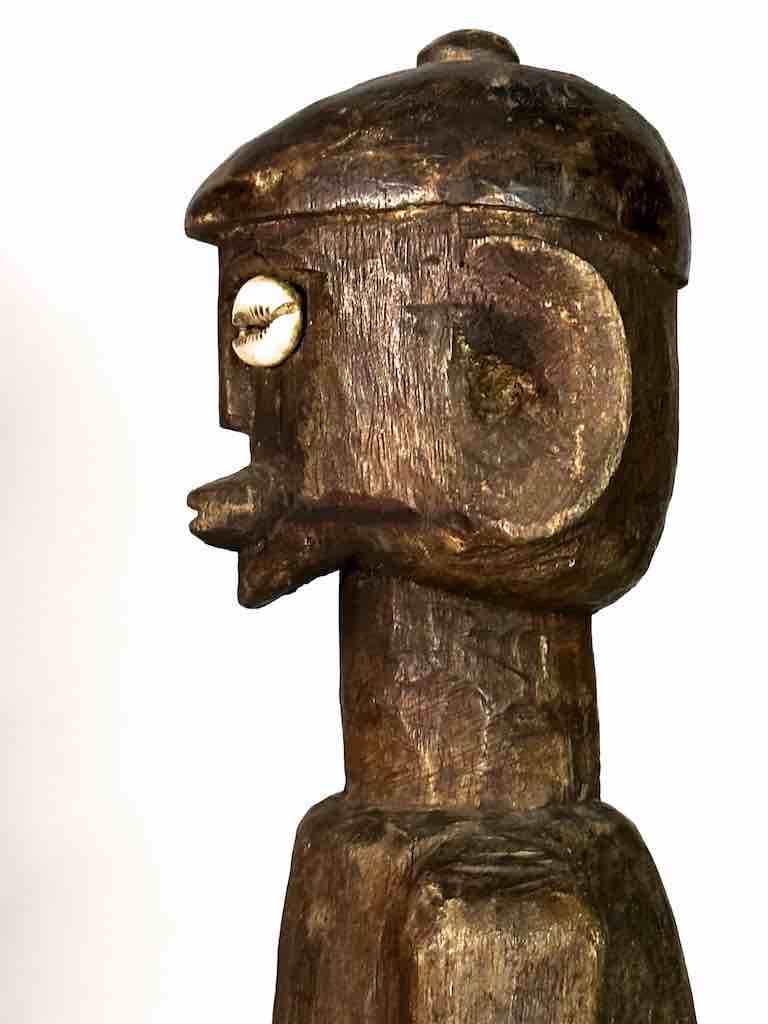 Vintage Jukun Male Fertility Figure with Exaggerated Genitalia - Nigeria