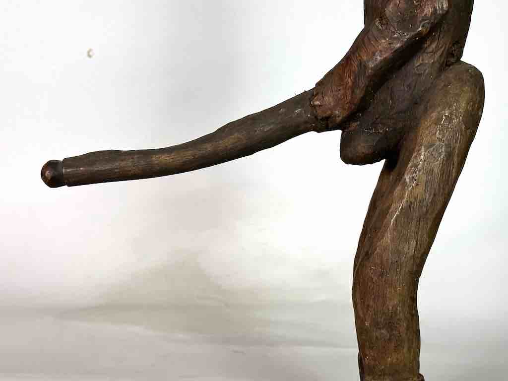 Vintage Jukun Male Fertility Figure with Exaggerated Genitalia - Nigeria