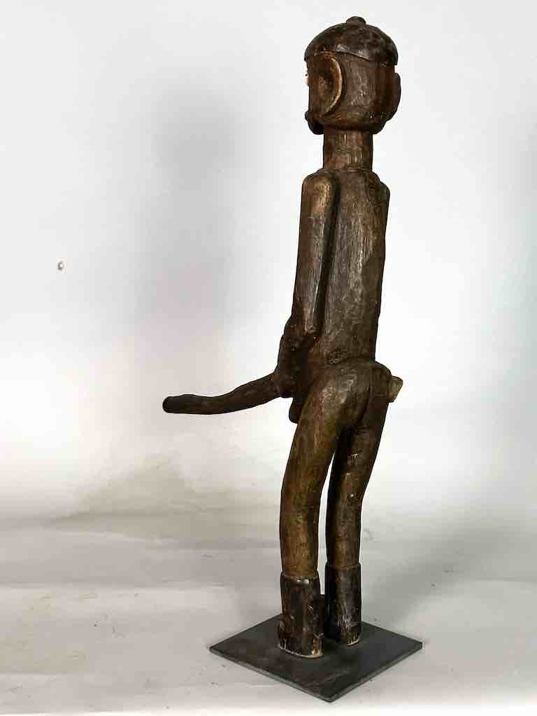 Vintage Jukun Male Fertility Figure with Exaggerated Genitalia - Nigeria
